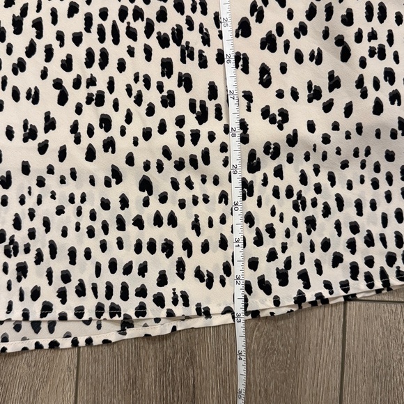 Leopard Print Pull-On Silky Slip A-Line Skirt - Large - Picture 7 of 7